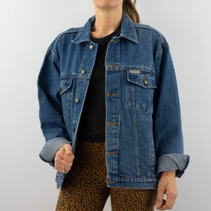 Vintage Denim Jacket | 1980/90s | Baggy | Oversize | Distressed Denim Jacket | Stone Wash | Boyfriend Jacket | Loose Fit | Size L