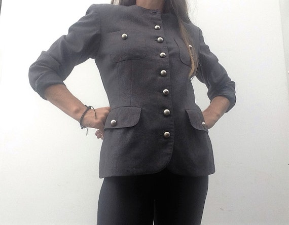Cacharel | Vintage | 1980s | Jacket | Wool | Grey