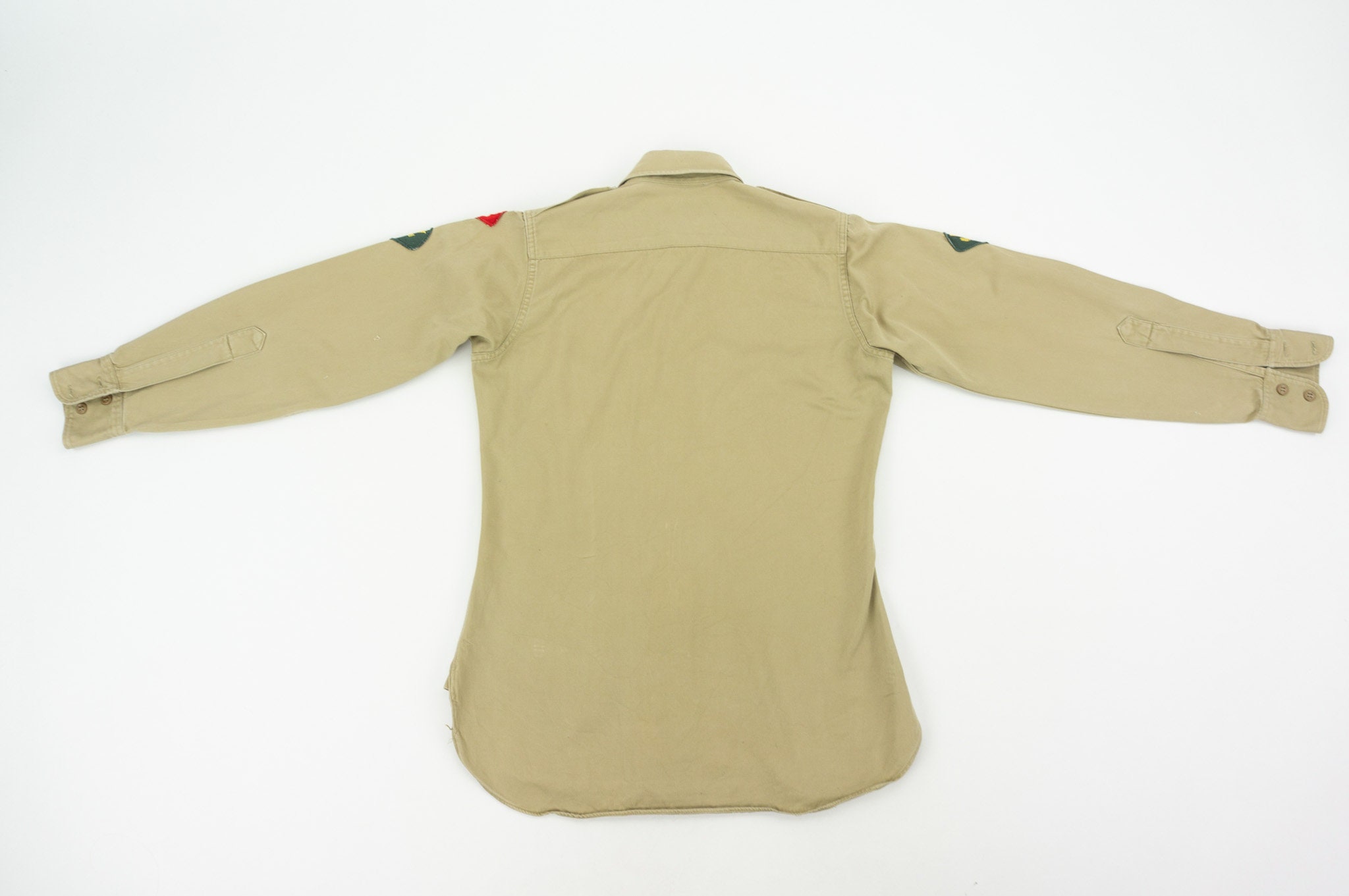 Vintage US Army Military Shirt WW2 1940s | Khaki Button-up