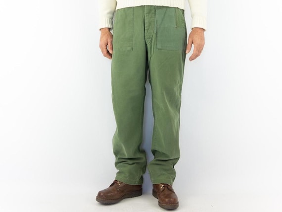 Vintage US Army OG-107 Pants 1970s | Fatigue Trousers Type 1 Class