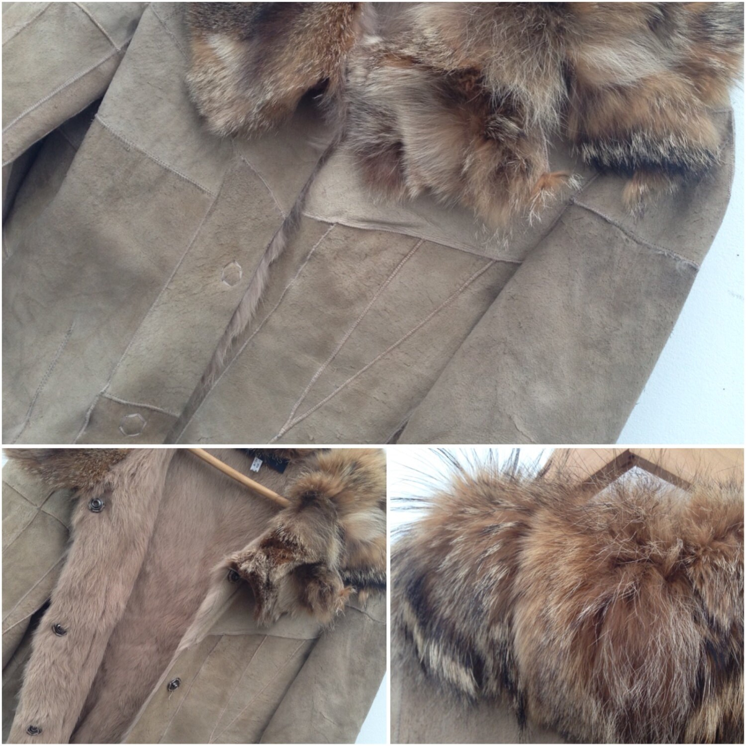 Armani Jeans Vintage Suede Jacket 1990s | Brown Patchwork