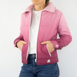 Vintage Ski Jacket | 1970s | Quilted Jacket | Pink Puffer Jacket | Winter Jacket/Ski Anorak | Retro Ski Fashion | Sport Jacket | Size M