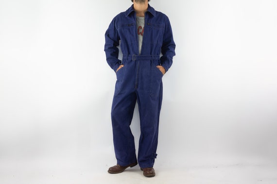 Vintage Coverall | 1960s | Mechanic Jumpsuit | Bl… - image 1