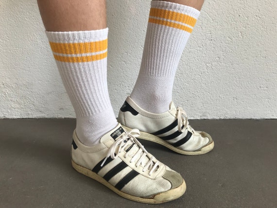 Adidas Gym Vintage Sneakers 1970s White with Black - Etsy 日本