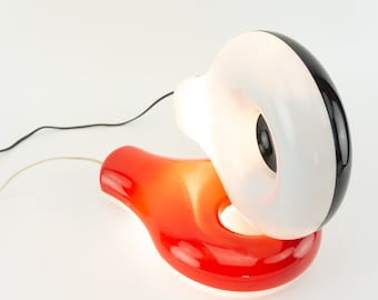 Metalarte - Jordi Llopis | 2000s Vintage Portable Lamp | Mod Lifelight | Two-Tone Plastic Hand Lamp | Postmodern Design | Made in Spain