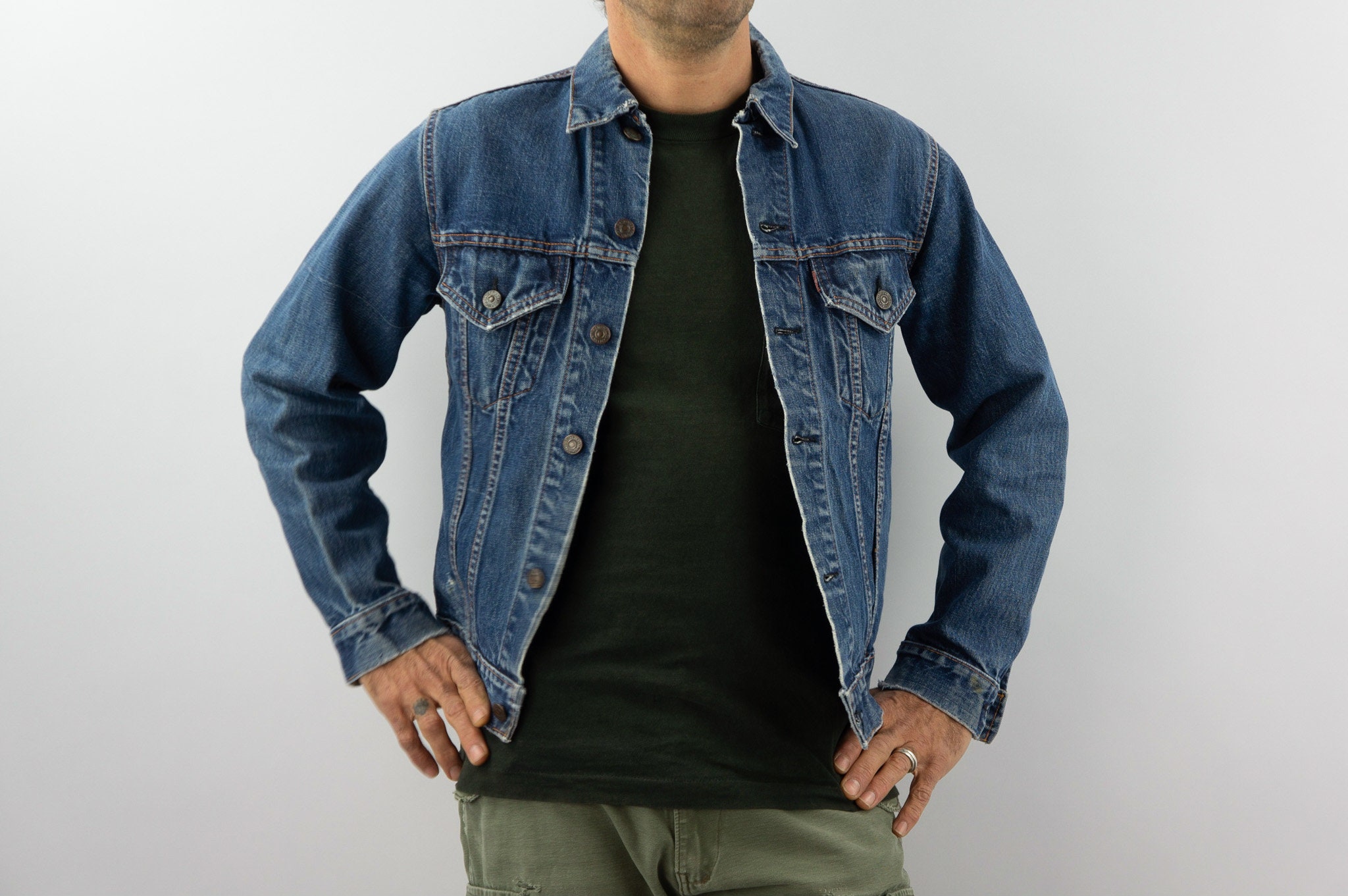 October’s Very Own New Monogram Denim Trucker Jacket Washed Indigo Small