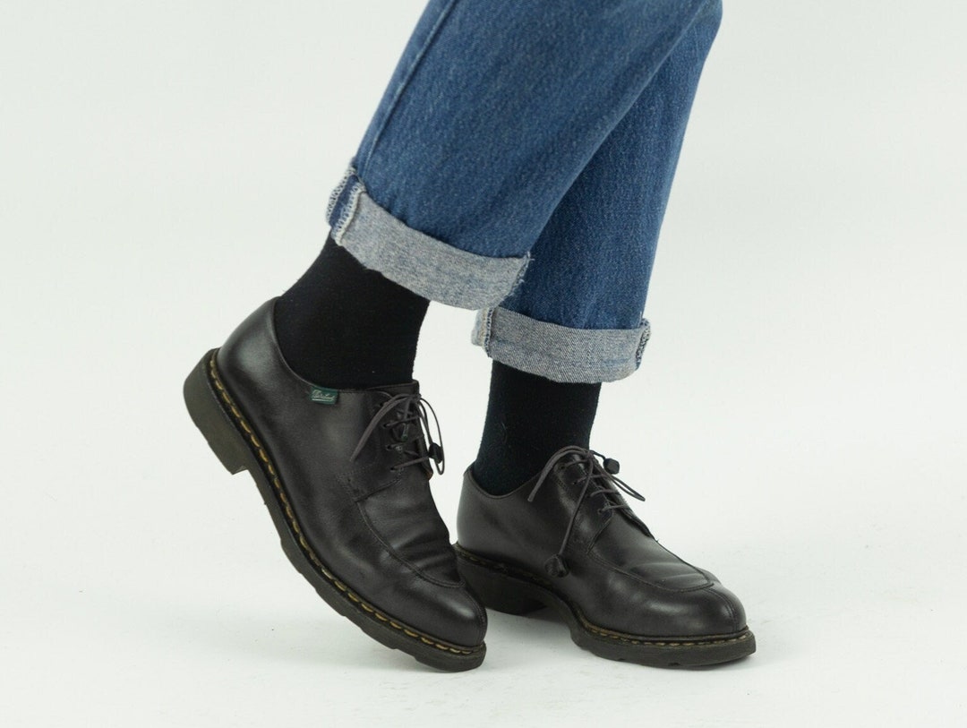 Paraboot Rousseau Vintage Derby Shoes 1980s Black Leather Shoes Classic Made in France Size 37,5/UK 4,5/US 5,5 - Etsy Paraboot Rousseau Vintage Derby Shoes 1980s Black Leather Shoes Classic Made in France Size 37,5/UK 4,5/US 5,5 - Etsy