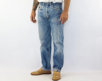 Size 23/24 Vintage Levi's 501 Selvedge Redline Jeans, 1970s 1980s