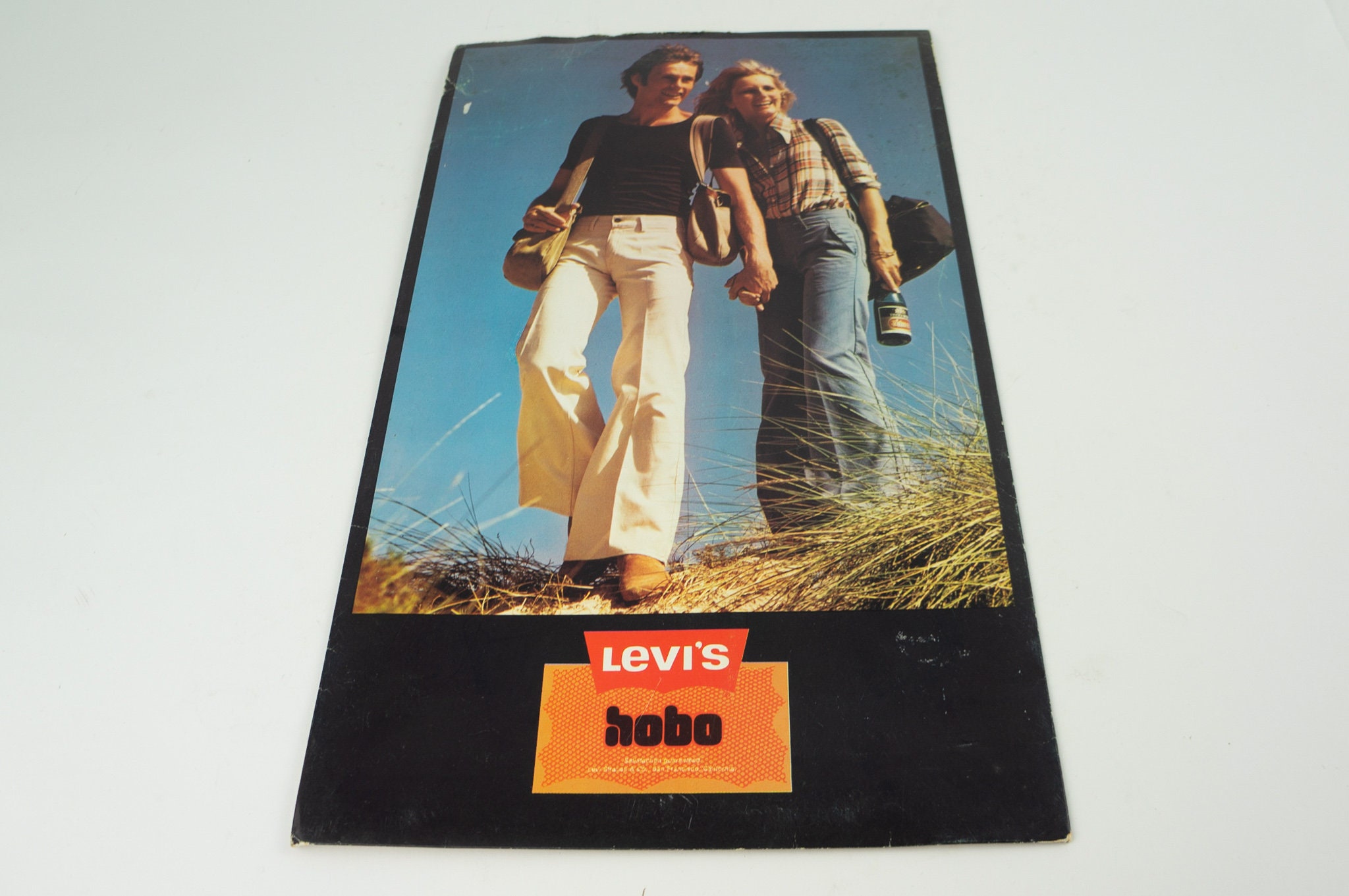 Vintage Levi Strauss Banner 1970s | Levi's Store Display | Hobo