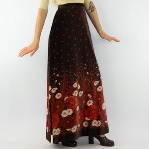 【COLOR iN ID】Velvet long shirring skirt SILK VELVET SKIRT, Full Length Velvet Skirt, Navajo Style