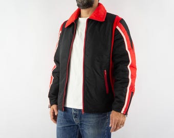 Jaqueta de esqui vintage Bernhard Wagner anos 80 | Bomber acolchoada | Jaqueta de neve retrô | M/G