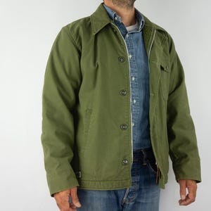 Vintage A-2 Deck Jacket | 1970s | US Navy | Guerre Vietnam | Veste Militaire | USN | Vert Kaki | Veste de Pont | Grand Froid | Made in USA