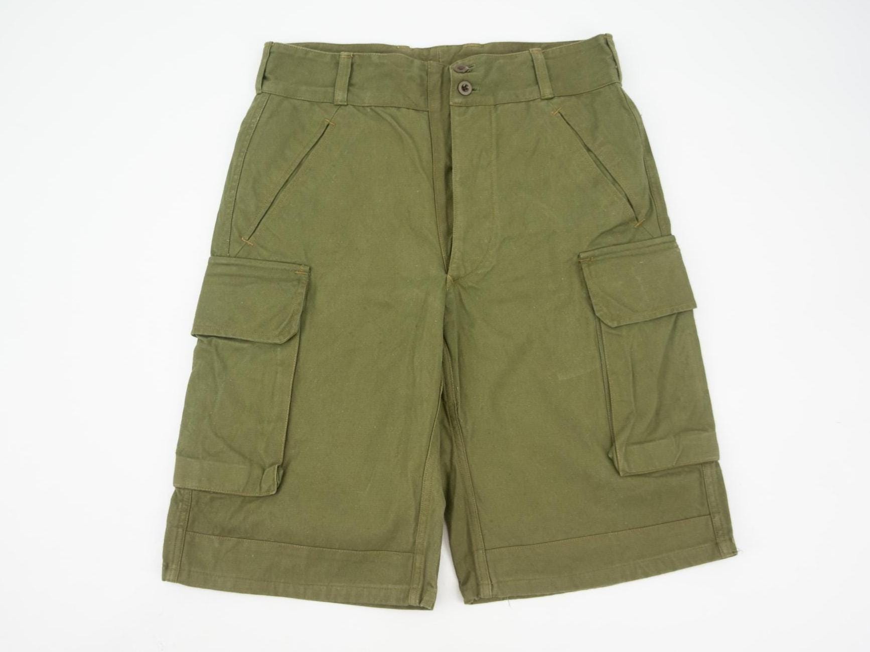 Vintage M47 Shorts 1950s | French Army Cargo Shorts | Algerian War