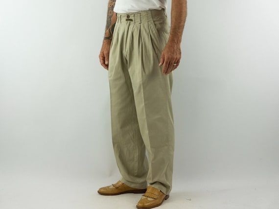 パンツ 80s Vintage 2 tuck wide slacks USA TALON 70s-80s vintage
