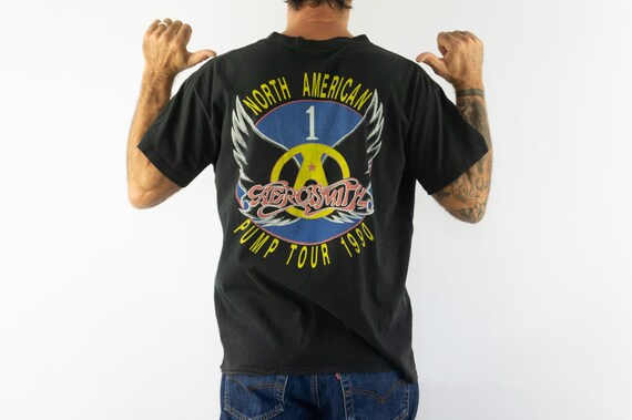 エアロスミス ポンプツアー ヴィンテージTシャツ 1990年代 | ブラック