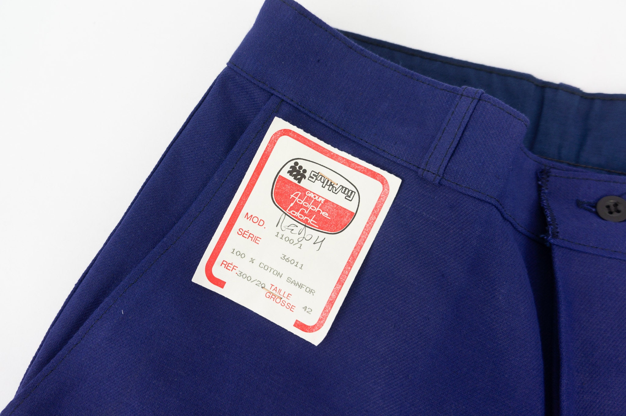 Vintage Adolphe Lafont Work Pants 1970s | Indigo Sanforized Chore