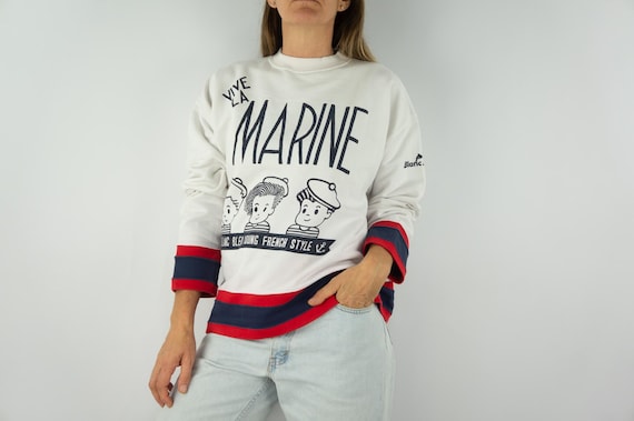 フランス製 vintage sweat 80-90's 80s 90s USA製 1ST STRING PITT プリント スウェット ホワイト