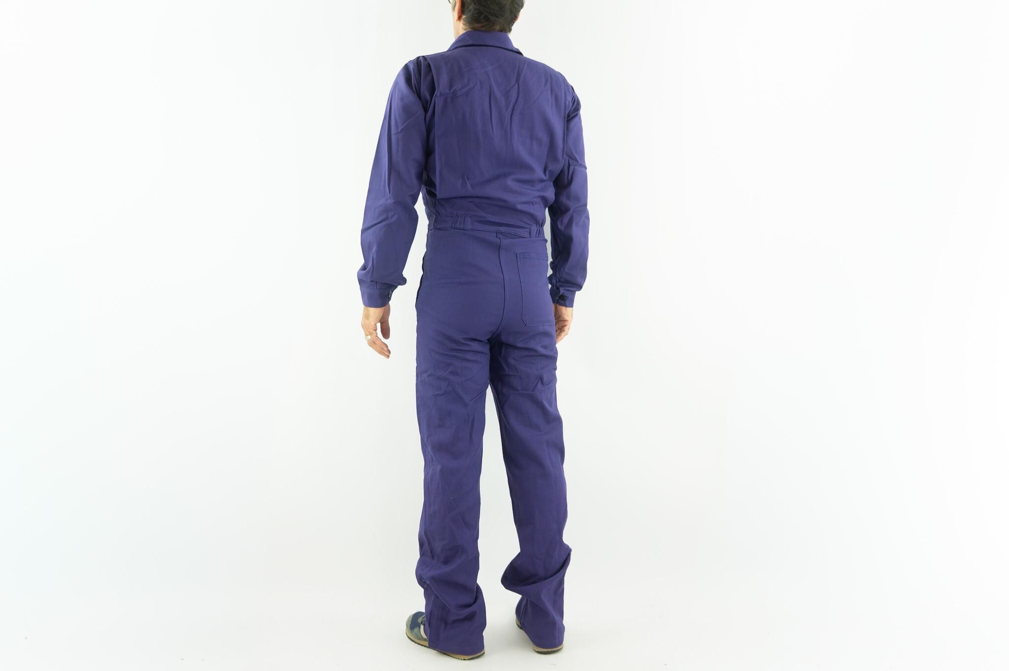 French Vintage Workwear Overalls 1970s | Indigo Blue Mechanic