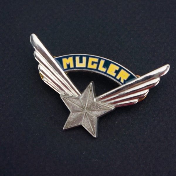 Thierry Mugler | Broche Étoile Vintage | 1980s | Style Médaille Militaire | Pin's Logo Étoile | Broche Iconique | Bijou Fantaisie