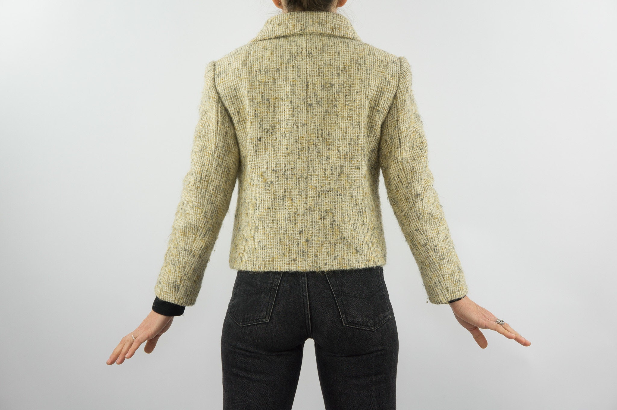 Vintage Yves Saint Laurent Tweed Jacket 1960s | Haute Couture Wool