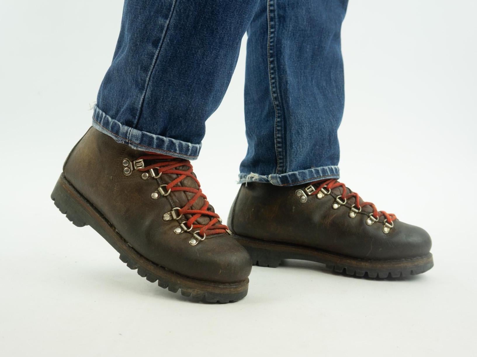 Dolomite Paganella | Vintage 1970s Hiking Boots | Brown Leather
