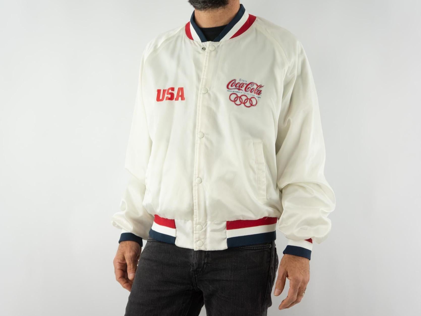 Vintage Olympic Satin Bomber 1988 | Chalk Line Jacket, Team USA