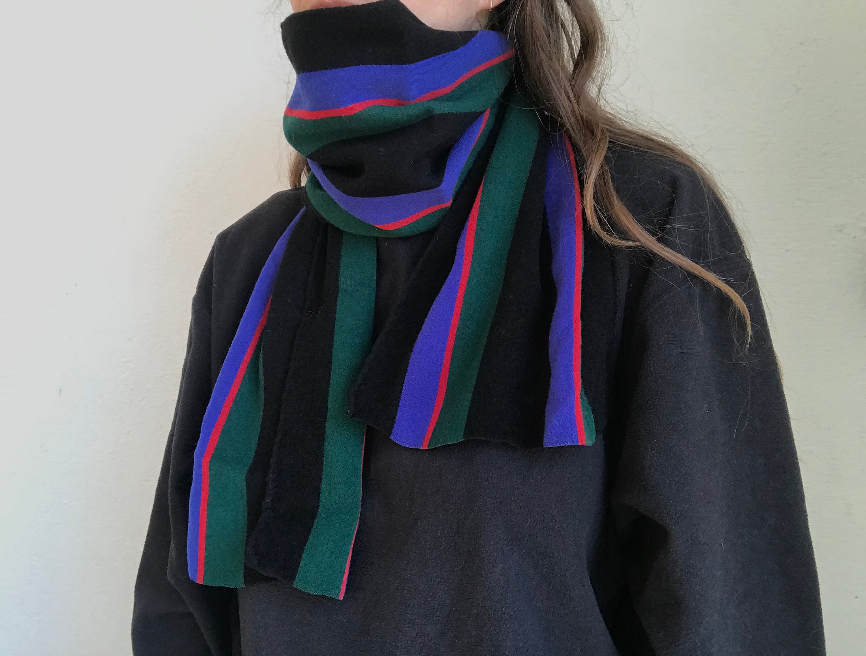 British College/Varsity scarf Vintage 1970s Scarf Wool Etsy