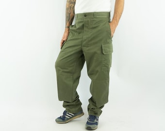 Vintage 1940s French M47 Cargo Pants - Cotton Workwear Trousers