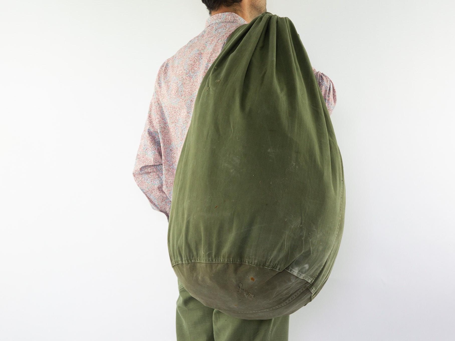 Vintage US Army Barracks Bag WW2 1940s | HBT Olive Green OG107