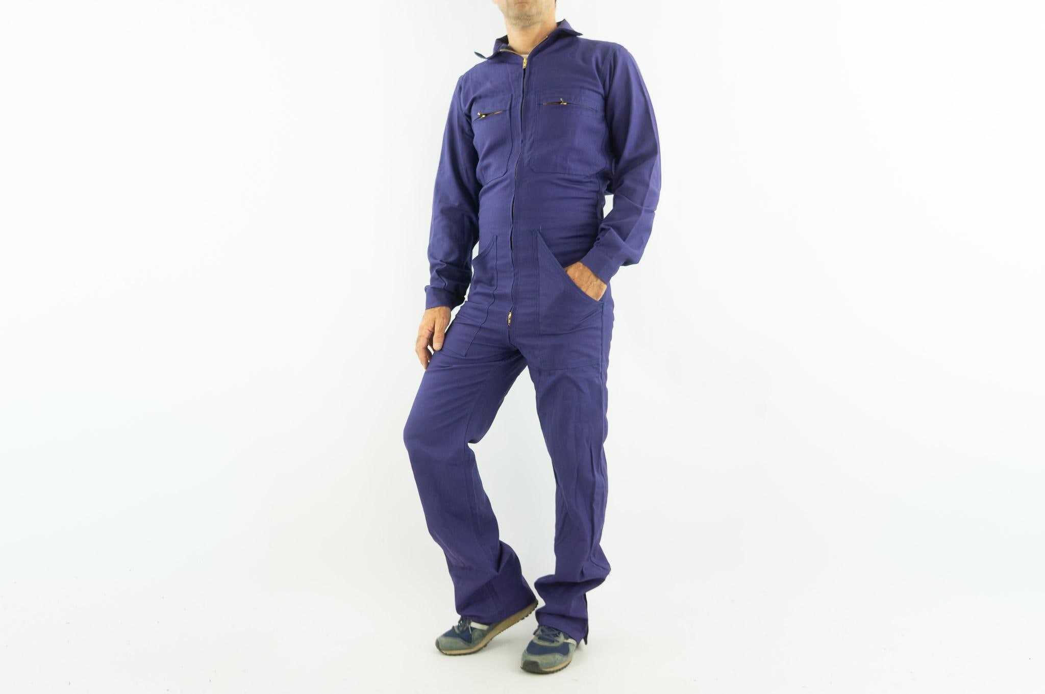French Vintage Workwear Overalls 1970s | Indigo Blue Mechanic