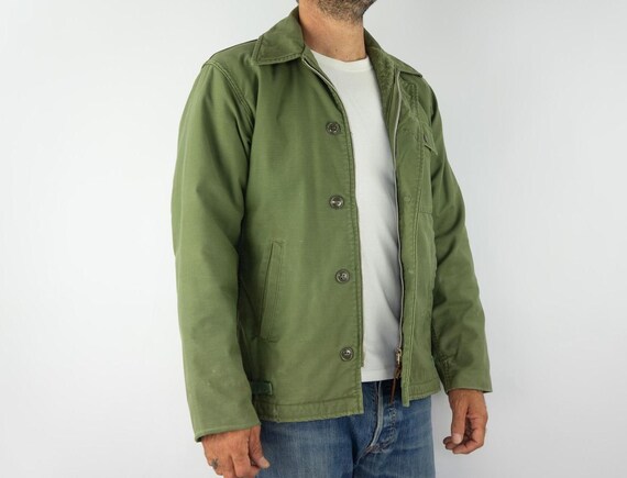 ★70s★us navy★vintage A2deck jacket Cyber Monday Deal Vintage L 1970s Navy A2 Deck Jacket - Etsy