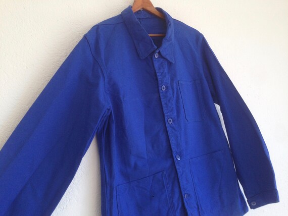 French Vintage Workwear | 1980s | Blue Worker Jac… - image 6