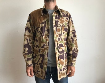Vintage Field Stream Camo Duck Hunting Jacket Large Quilted Lined Hooded Etsy Ireland