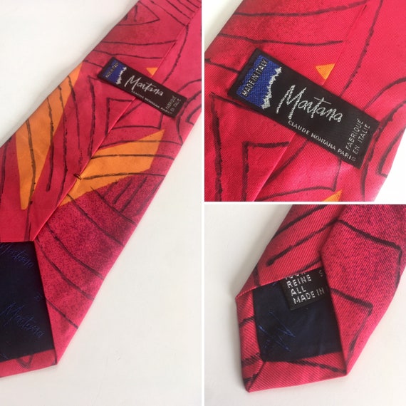 Claude Montana | Vintage Silk Necktie | 1990s | N… - image 8