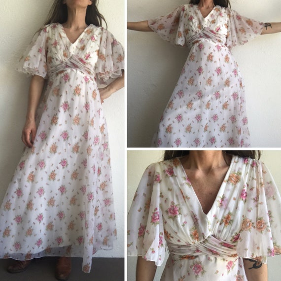 Romantic Vintage Dress | 1970s | Floral Summer Dr… - image 6