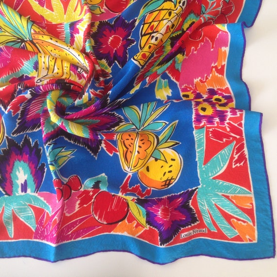 Louis Féraud | Vintage | 1980s | Scarf | Tropical