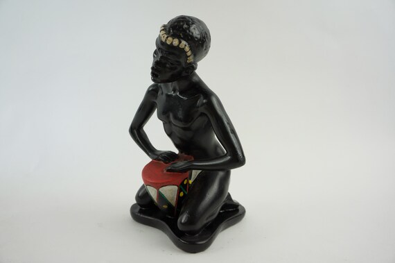 1950s-1960s アフリカ ウォールアート 木彫り Vintage African Style Figurine 1950s | Chalkware Tribal