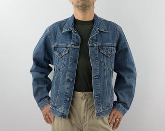 Chaqueta vaquera vintage Levi's, años 90, tipo III, color índigo, etiqueta roja, EE. UU., talla M