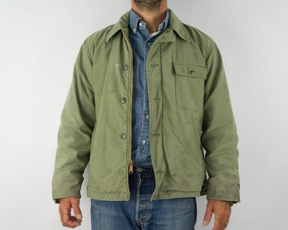 Vintage US Navy A-2 Deck Jacket 1970s | Cold Weather Field Coat