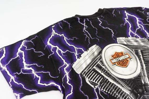 トップス 90s HARLEY DAVIDSON THUNDER & LIGHTNING Harley Davidson | Vintage 1990s T-shirt | Thunder