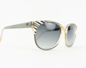 VINTAGE EMILIO PUCCI OVERSIZE SUNGLASSES FRAME 874-0 EP 38 FRANCE Vintage Emilio Pucci 874-0 EP 38 Crystal Clear and Brass  main image 4