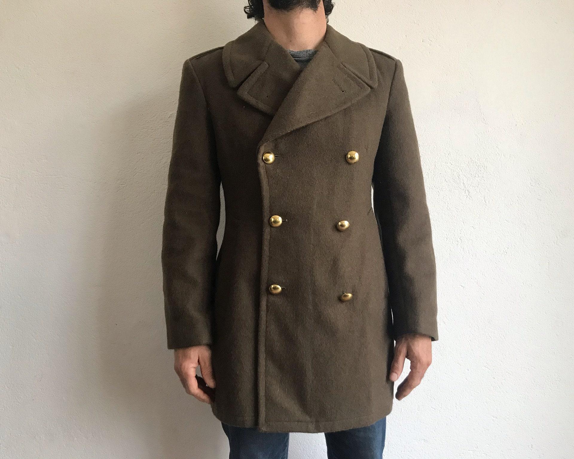 ヴィンテージ フランス軍 ウール ピーコート 1960年代 | カーキ ダブル