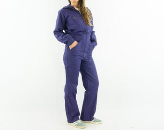 French Vintage Workwear Overalls 1970s | Indigo Blue Mechanic Jumpsuit | NOS | XS/S