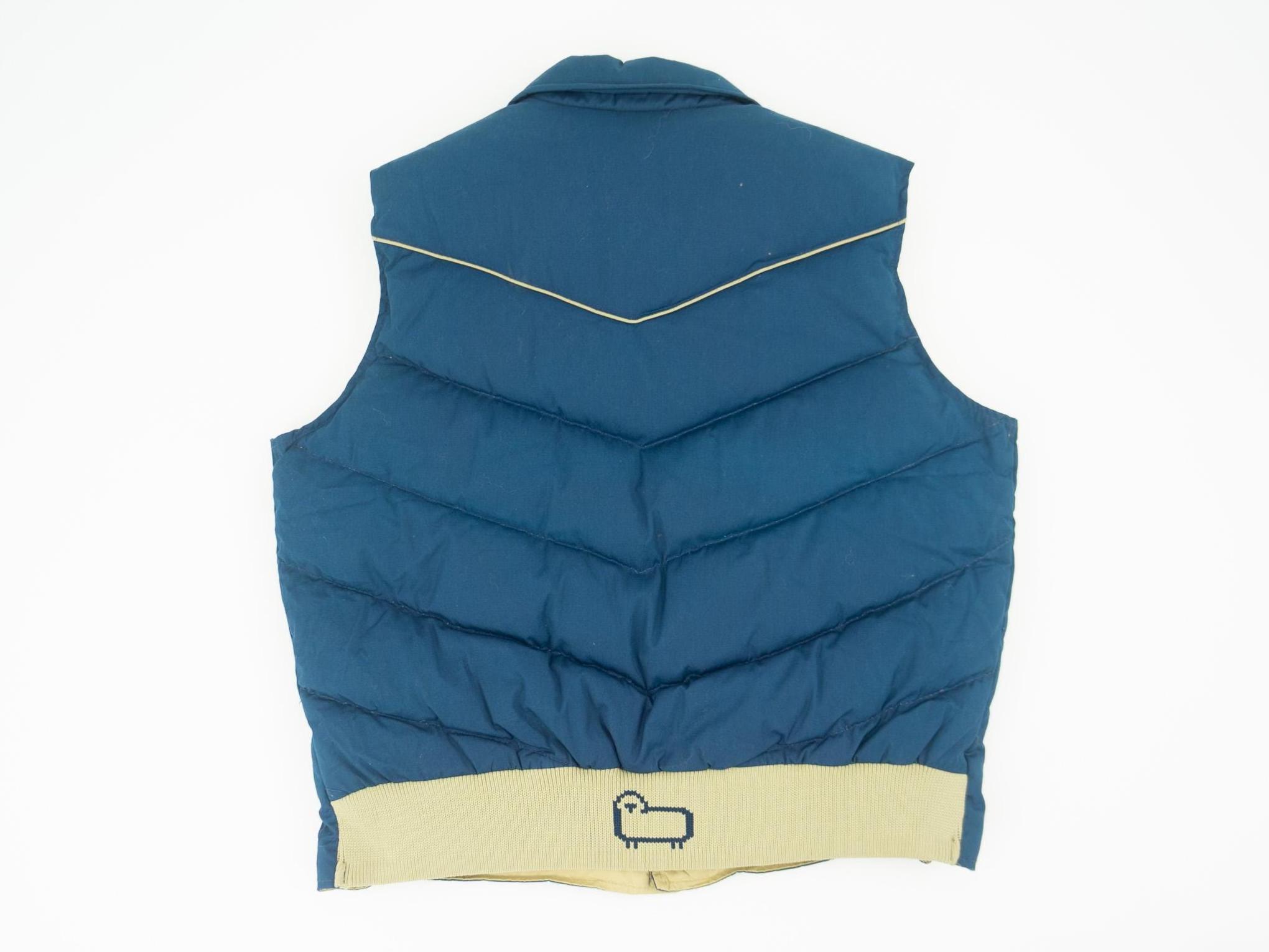 Vintage Woolrich Down Puffer Vest 1970s | Blue Sleeveless Jacket
