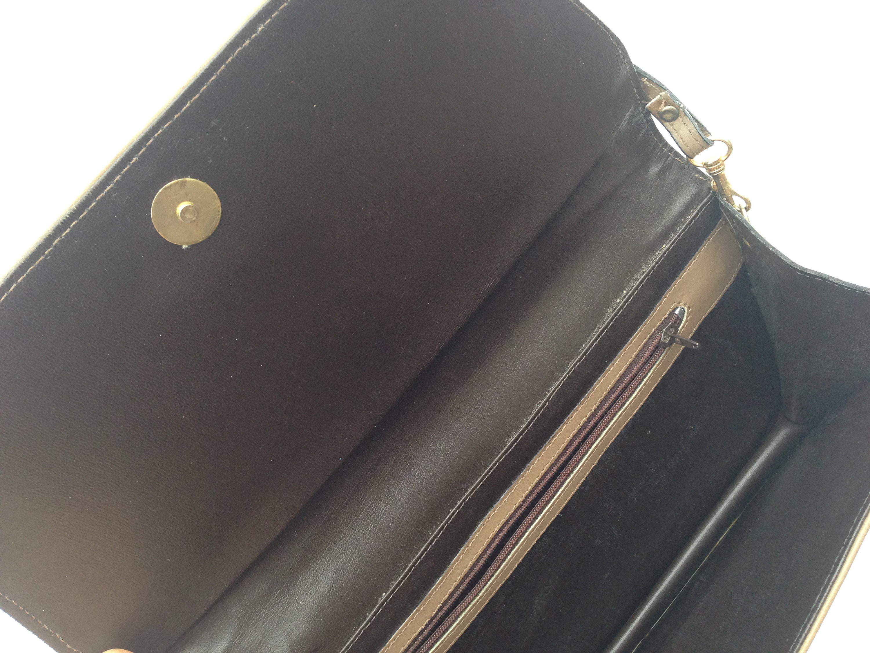 Sac à Main Vintage Ted Lapidus Années 80 - Cuir Marron, Taille Petit (19x10x10 Cm) - État TBE