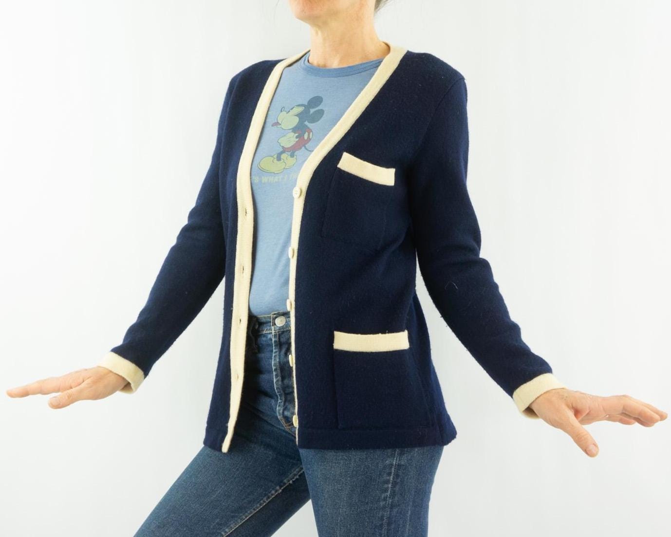 Vintage Saint Laurent Cardigan - Etsy