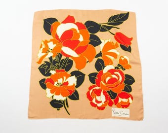 Foulard 100% Pura Soie Vintage Femme (1176) 76cm x 78cm