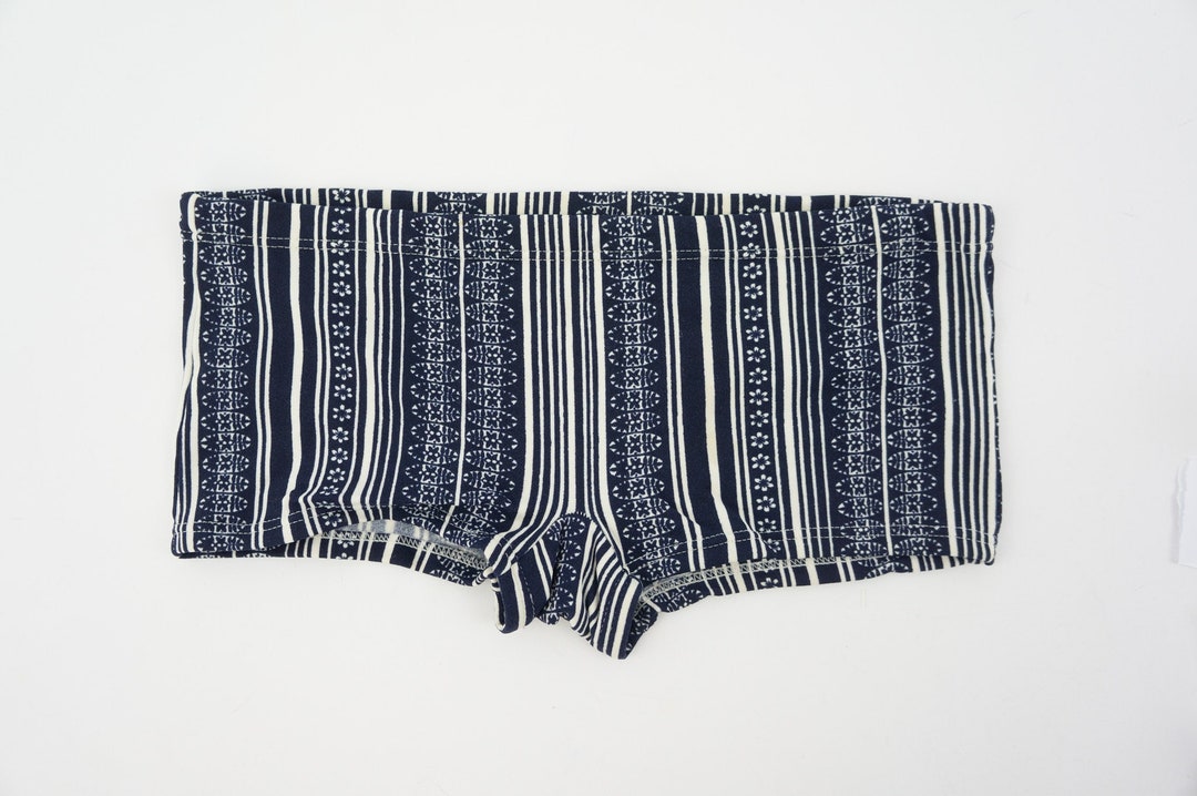 Vintage Mens Swimwear 1960s Floral/striped Swim Brief Etsy