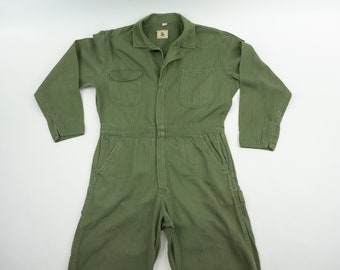 Vintage Blue Bell HBT Work Jumpsuit 1950s | Herringbone Cotton