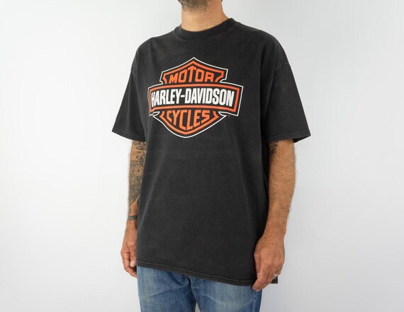 Vintage Harley Davidson T-shirt | 1990s | HD Motorcycle | Black 